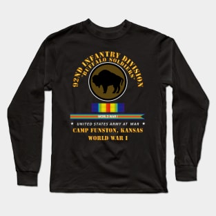 92nd Infantry Division - Buffalo Soldiers - Camp Funston Ks - WWI Long Sleeve T-Shirt